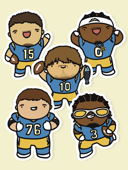 Los Angeles Chargers Sticker Pack