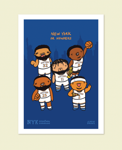 2026 Champions NY Knicks Print