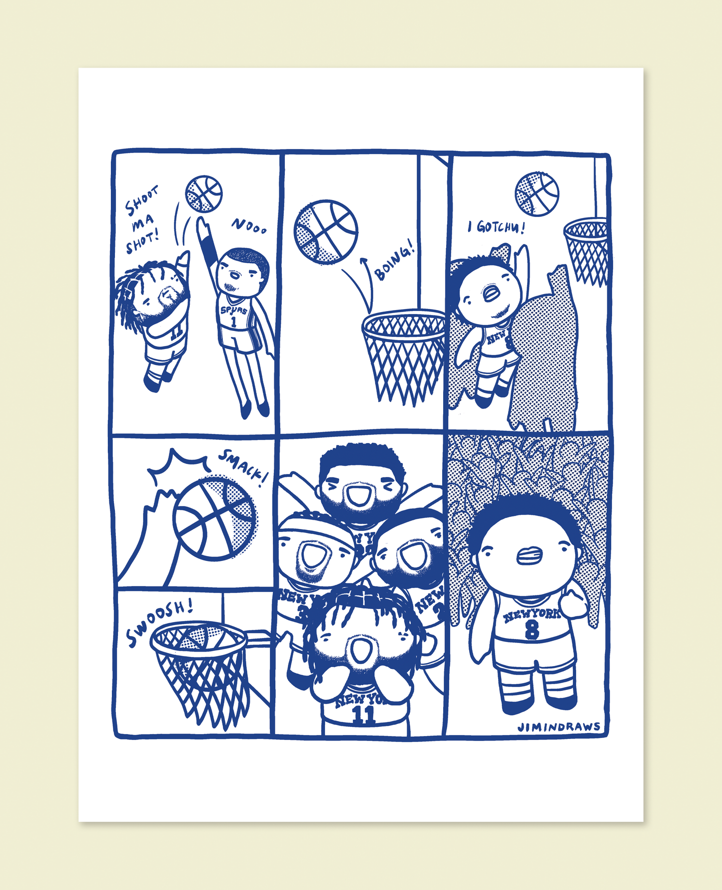 NY Knicks OG Tip Print