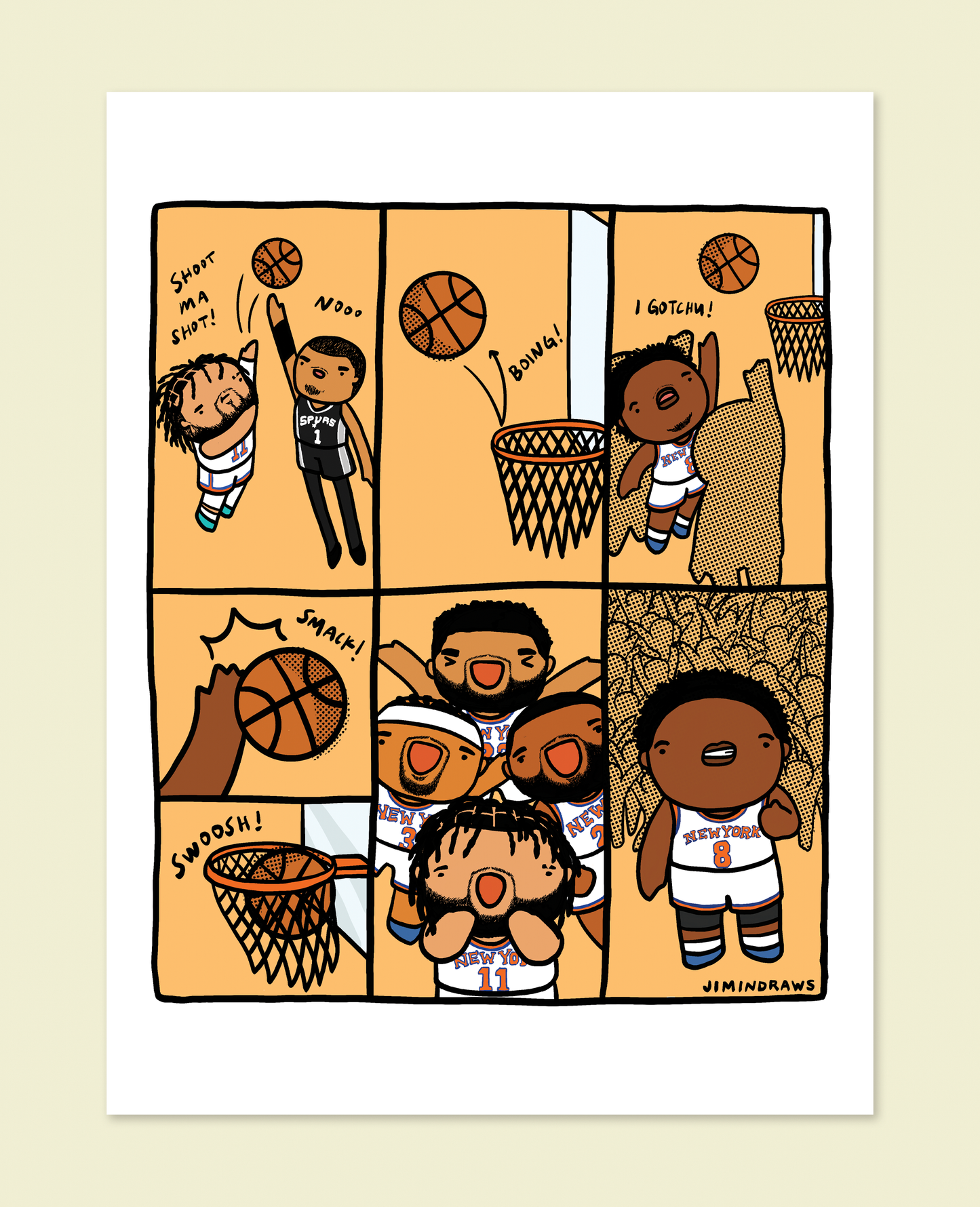 NY Knicks OG Tip Print